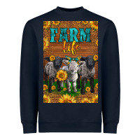 Navy Western Baby Sheeps Farm Life Heavyweight Sweatshirt - LillyAllenDesigns
