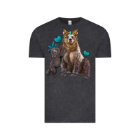 Vintage Black mama bear and baby bear Vintage Tee - Artiststas