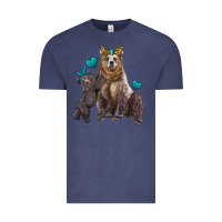 Vintage Denim mama bear and baby bear Vintage Tee - Artiststas