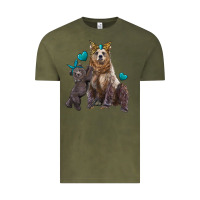 Vintage Olive mama bear and baby bear Vintage Tee - Artiststas