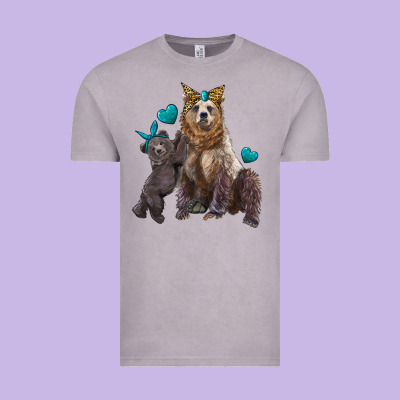 Mama Bear And Baby Bear Vintage Tee Designed By Artiststas