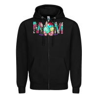 Black Western Mom With Easter Zipper Hoodie - BundleAndBundleShop