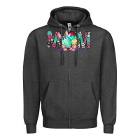 Charcoal Heather Western Mom With Easter Zipper Hoodie - BundleAndBundleShop