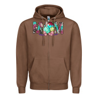 Chestnut Western Mom With Easter Zipper Hoodie - BundleAndBundleShop