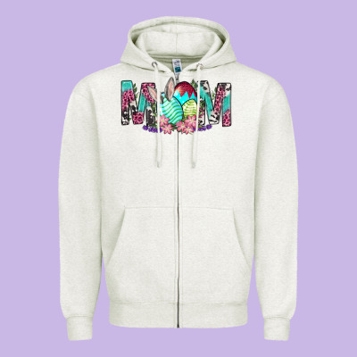 Western Mom With Easter Zipper Hoodie Designed By Bundleandbundleshop