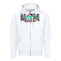 White Western Mom With Easter Zipper Hoodie - BundleAndBundleShop
