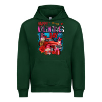 Forest Green happy valentines day with gnomes and truck olivia Urban Hoodie - OliviaCreatesArt