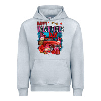 Heather Grey happy valentines day with gnomes and truck olivia Urban Hoodie - OliviaCreatesArt