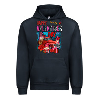 Navy happy valentines day with gnomes and truck olivia Urban Hoodie - OliviaCreatesArt