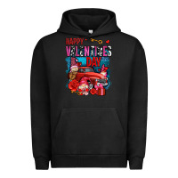 Pigment Black happy valentines day with gnomes and truck olivia Urban Hoodie - OliviaCreatesArt