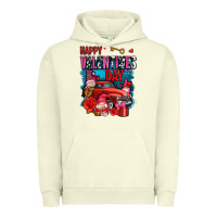 Pigment Pistachio happy valentines day with gnomes and truck olivia Urban Hoodie - OliviaCreatesArt