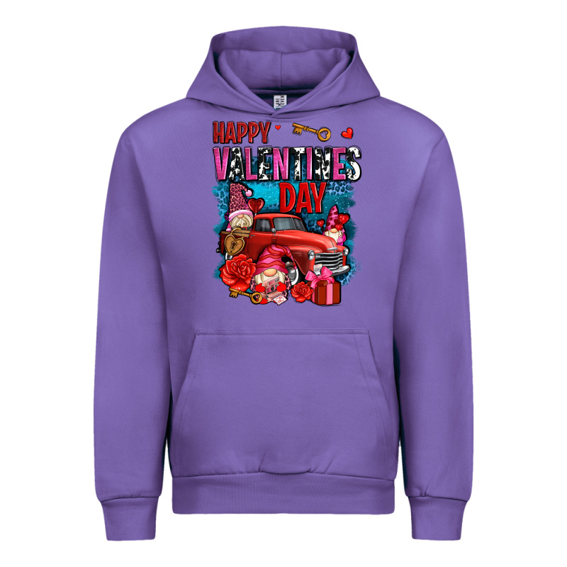 Happy Valentines Day With Gnomes And Truck Olivia Urban Hoodie by OliviaCreatesArt | Teevron