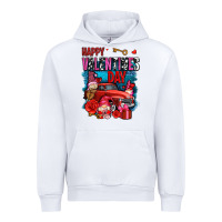 White happy valentines day with gnomes and truck olivia Urban Hoodie - OliviaCreatesArt