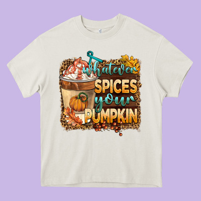 Whatever Spıces Your Pumpkin Heavy Core Tee Designed By Barkaloodesign