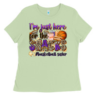 Matcha i'm just here for the snacks #basketball sister Ladies Tee - Zillion Design Studio