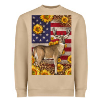 Mushroom Western American Deer Heavyweight Sweatshirt - LillyAllenDesigns
