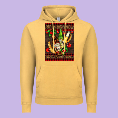 Beer Bottles With Mistletoe Vintage Hoodie Designed By Adodesignshop