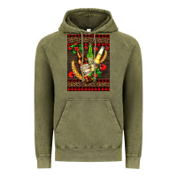 Vintage Olive beer bottles with mistletoe Vintage Hoodie - AdoDesignShop
