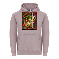 Vintage Zinc beer bottles with mistletoe Vintage Hoodie - AdoDesignShop