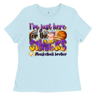 I'm Just Here For The Snacks #basketball Brother Ladies Tee | Teevron