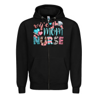 Black Wife Mom Nurse Zipper Hoodie - BundleAndBundleShop