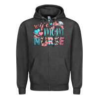 Charcoal Heather Wife Mom Nurse Zipper Hoodie - BundleAndBundleShop