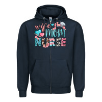 Navy Wife Mom Nurse Zipper Hoodie - BundleAndBundleShop