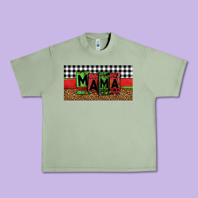 Mama Christmas Urban Heavy Tee Designed By Jasminsmagicworld