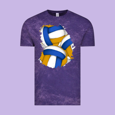Volleyball Patch Vintage Tee Designed By Adodesignshop