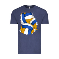 Vintage Denim volleyball patch Vintage Tee - AdoDesignShop