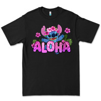 Black aloha summer stitch Premium Tee - Zillion Design Studio