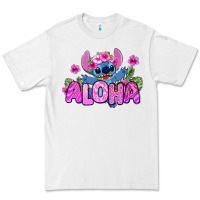 White aloha summer stitch Premium Tee - Zillion Design Studio