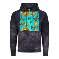 Cloud Black sun with butterfly seamless pattern Vintage Hoodie - BundleAndBundleShop