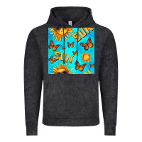 Vintage Arctic sun with butterfly seamless pattern Vintage Hoodie - BundleAndBundleShop