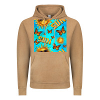Vintage Camel sun with butterfly seamless pattern Vintage Hoodie - BundleAndBundleShop