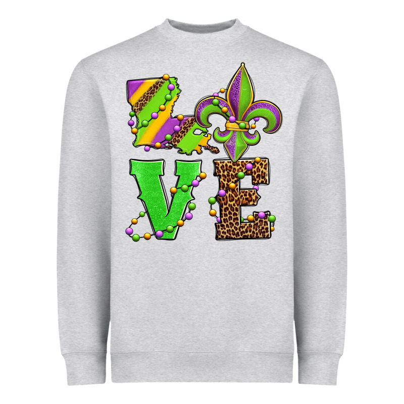 Love Mardi Gras Heavyweight Sweatshirt by Jasminsmagicworld | Teevron