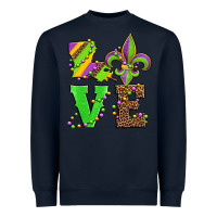 Navy love mardi gras Heavyweight Sweatshirt - Jasminsmagicworld