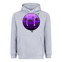 Flamingo Palm Heavyweight Hoodie | Teevron