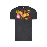 Vintage Black empanadas roses onion lime and avocado Vintage Tee - AdoDesignShop