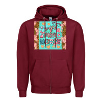 Burgundy Wife Mom Nurse Tumbler Zipper Hoodie - BundleAndBundleShop
