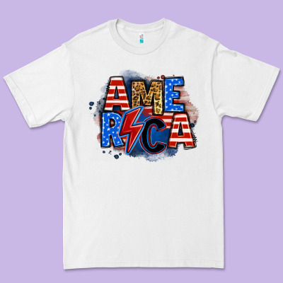 America Lightning Bolt Premium Tee Designed By Zillion Design Studio