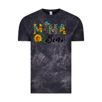 Cloud Black blue mama bear with cute bear Vintage Tee - Artiststas