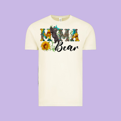 Blue Mama Bear With Cute Bear Vintage Tee Designed By Artiststas