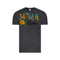 Vintage Black blue mama bear with cute bear Vintage Tee - Artiststas