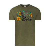 Vintage Olive blue mama bear with cute bear Vintage Tee - Artiststas