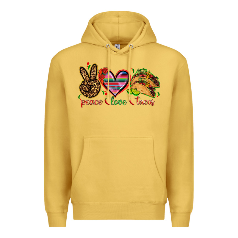 Peace Love Tacos Premium Hoodie by NancyCooperArtShop | Teevron