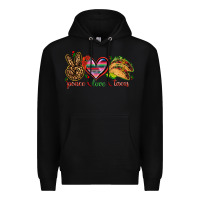 Black Peace love tacos Premium Hoodie - NancyCooperArtShop