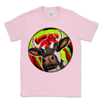 Bubblegum Pink Christmas Cow Classic Tee - Jasminsmagicworld