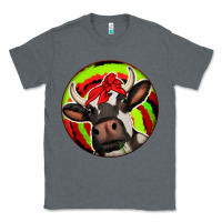 Charcoal Heather Christmas Cow Classic Tee - Jasminsmagicworld