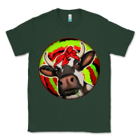 Sports Green Christmas Cow Classic Tee - Jasminsmagicworld